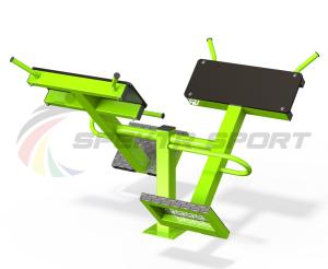 Купить Уличный тренажер сдвоенный для разгибательных мышц спины и больших ягодичных мышц в Екатеринбурге 