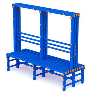 Купить Скамья-вешалка двухсторонняя 2000х734х1700 мм в Екатеринбурге 