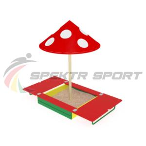 Купить Песочница с крышкой и грибком ИО 512 в Екатеринбурге 