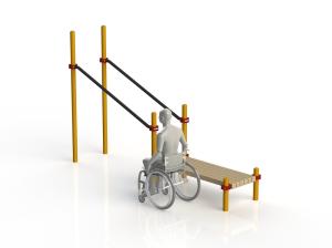 Купить Брусья параворкаут в подъем со скамьей WRK-D14_76mm в Екатеринбурге 