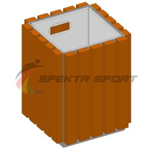 Купить Урна металлическая в деревянной обрешетке SP МФ400 в Екатеринбурге 