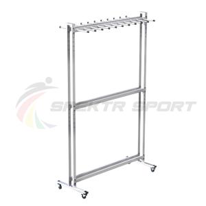 Купить Стеллаж для лыж мобильный + вешалка для палок на 20 пар Стандарт-2М+ в Екатеринбурге 