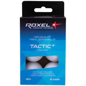 Купить Мяч для настольного тенниса Roxel 1* Tactic, белый, 6 шт в Екатеринбурге 