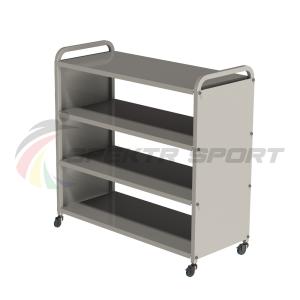 Купить Стеллаж для спортивного инвентаря 4 полки 103х102х43,5см мобильный в Екатеринбурге 