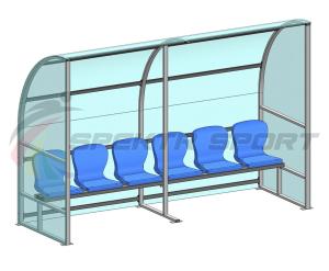 Купить Кабинка для игроков и судей на 6 мест в Екатеринбурге 