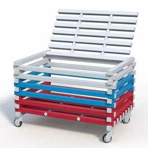 Купить Корзина для хранения инвентаря с закрывающейся крышкой 1200х800х700 мм в Екатеринбурге 