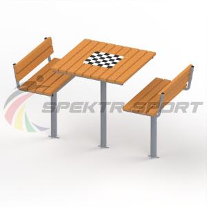 Купить Уличный набор два стула и стол шахматный в Екатеринбурге 