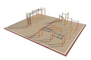 Купить Площадка уличная для воркаут Дворовая 5_76mm в Екатеринбурге 