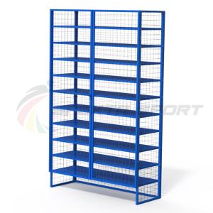 Купить Стеллаж для хранения инвентаря закрытый 1240х440х2000 (разборный) 11 полок в Екатеринбурге 