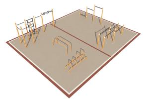 Купить Площадка уличная для воркаут Дворовая 4_76mm в Екатеринбурге 