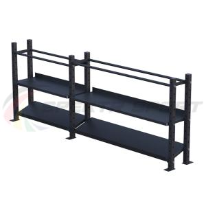 Купить Модульный стеллаж для гантелей, гирь и медболов 3180х430х1200 (2 секции) в Екатеринбурге 