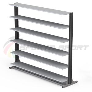 Купить Стеллаж для горных и беговых ботинок (24\40 пар) односторонний мобильный в Екатеринбурге 