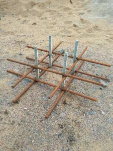 Купить Каркас для заливки бетонной смеси (ёжик) для монтажа уличных тренажеров в Екатеринбурге 