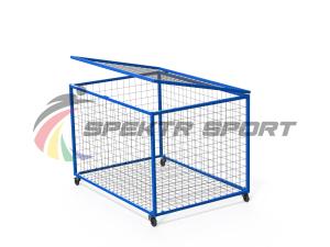 Купить Корзина для хранения мячей передвижная металлическая (сетка) в Екатеринбурге 