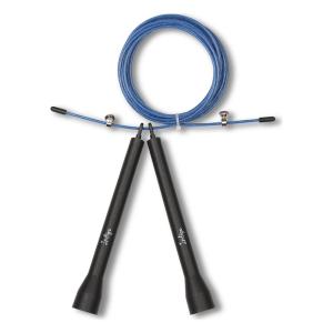 Купить Скакалка высокооборотная Кроссфит стальной шнур в оплетке 2.7 м сине-чёрная в Екатеринбурге 