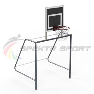 Купить Ворота мини-футбольные детские с баскетбольным щитом из фанеры и кольцом в Екатеринбурге 