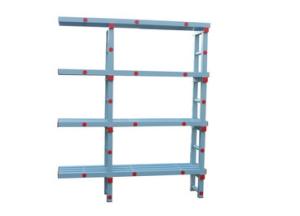 Купить Стеллаж с выступом для плавательного инвентаря, жесткий ПВХ, 1510х374х1810 мм в Екатеринбурге 