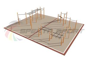 Купить Площадка уличная для воркаут Дворовая 2_76mm в Екатеринбурге 