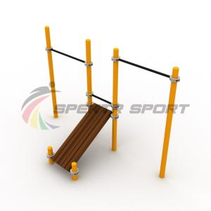 Купить Турники разновысотные Воркаут с лавочкой для пресса SP WRK-36_76mm в Екатеринбурге 